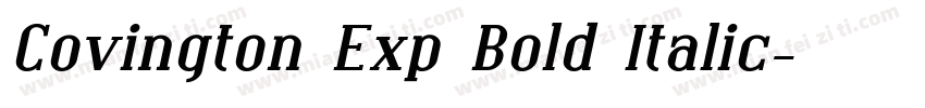 Covington Exp Bold Italic字体转换
